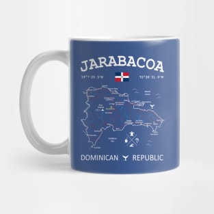 Jarabacoa Dominican Republic Flag Travel Map Coordinates GPS Mug